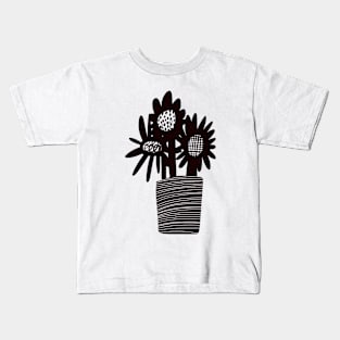 Black Blooms Kids T-Shirt